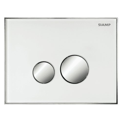 Siamp 31 1994 10 Plaque de commande Double Volume Reflet 360. Blanche/touches Brillantes.