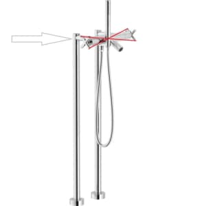 Nobili Av00151/12cr Paire de colonnettes chromées sur pied.