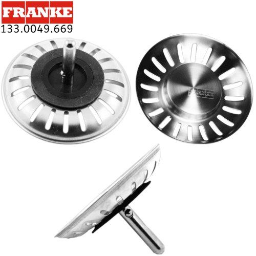 Franke 133.0049.669 Panier de bonde manuelle 84 mm, tige de 40 mm.