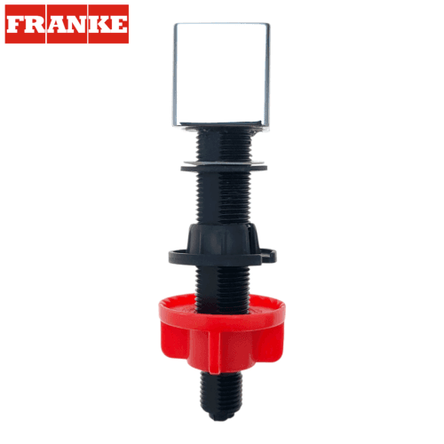 Franke 508051 - 133.0175.465 - Bouton rotatif carré, chromé, pour trou diamètre 18/22mm