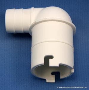 Sfa Bl120018 Coude anglais seul, plastique Blanc.