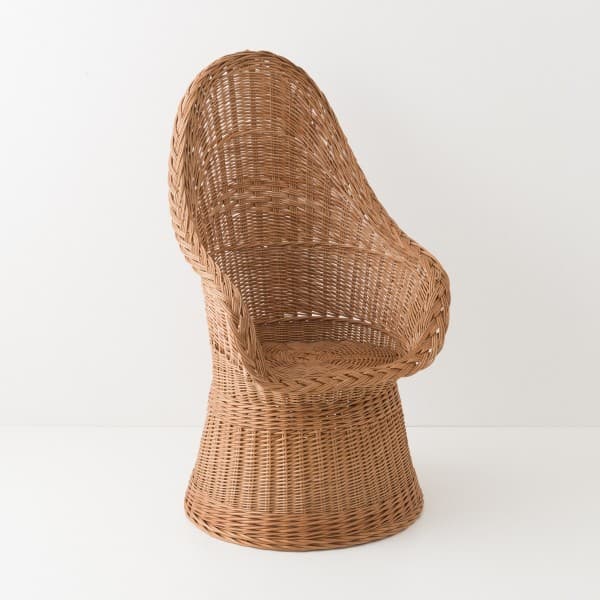 Fauteuil osier Firmin plein sans coussin
