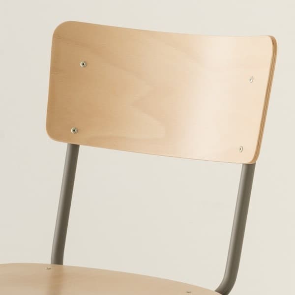 chaise enfant 9 coloris + bois naturel taupe