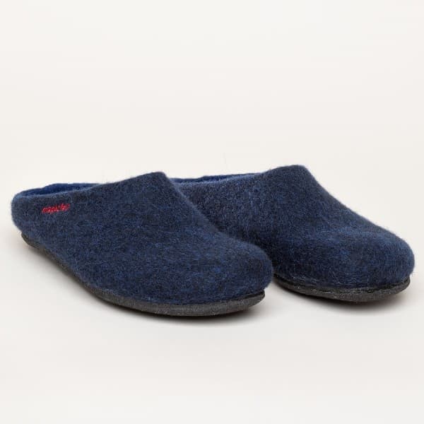 Pantoufle feutre bleu nuit taille 40