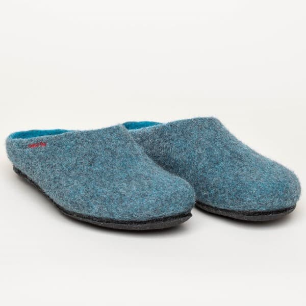 Pantoufle feutre bleu jean taille 39