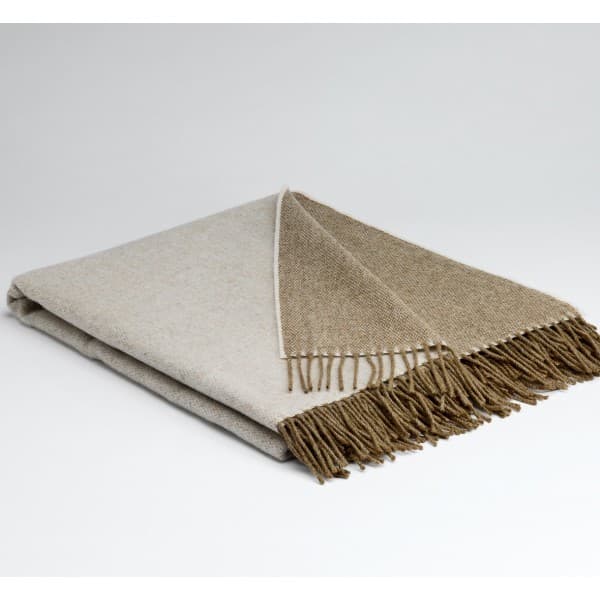 plaid laine reversible McNutt of Donegal beige