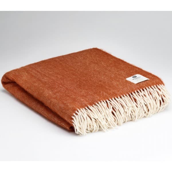 plaid laine chevrons McNutt of Donegal ocre