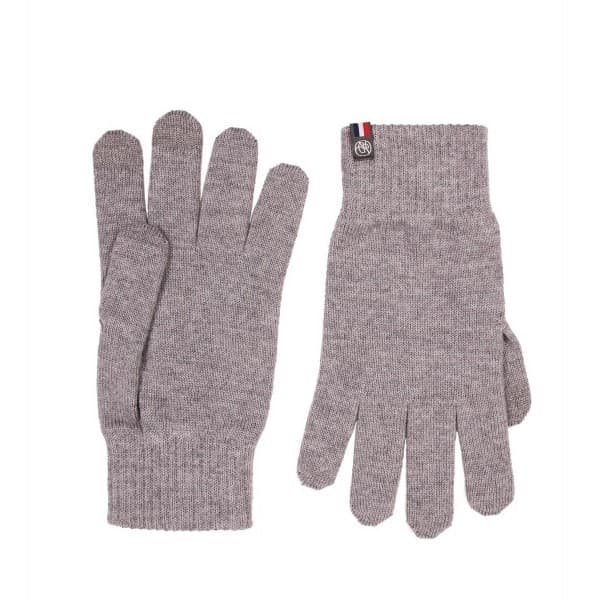 gants tactiles laine tricotée Maison Bonnefoy S-M zinc