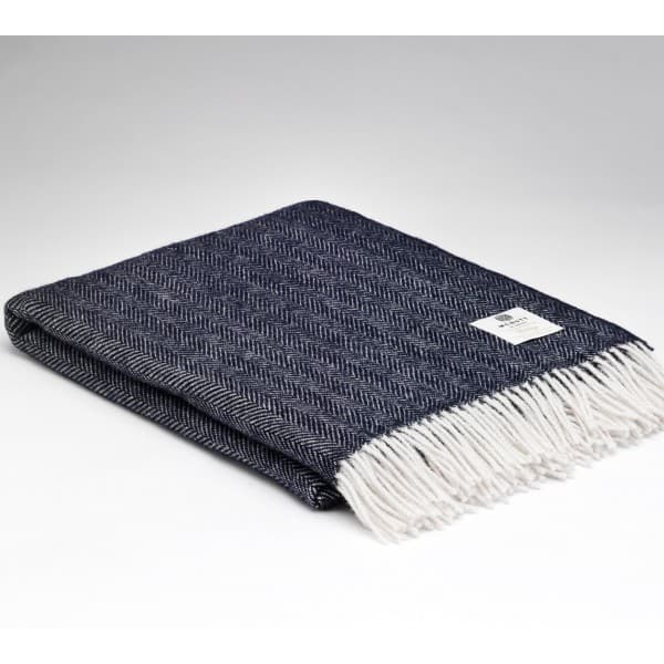 plaid laine chevrons McNutt of Donegal nuit