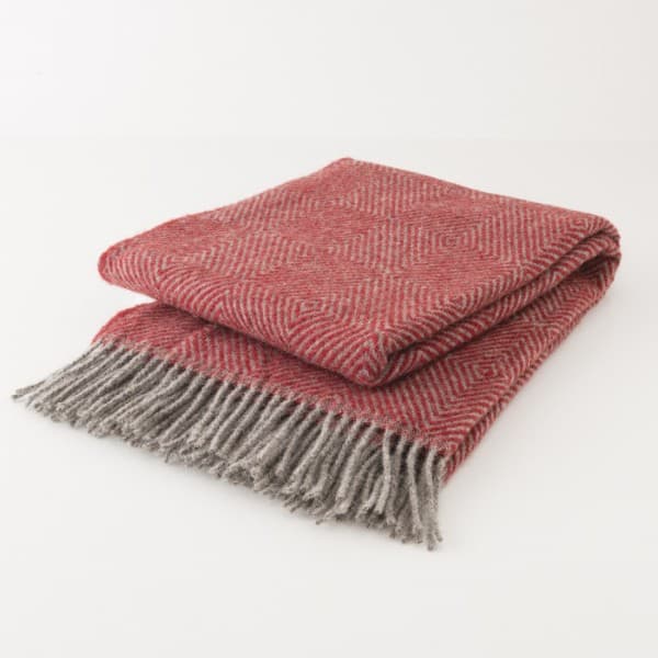 plaid laine Lapuan Kankurit losanges Rouge