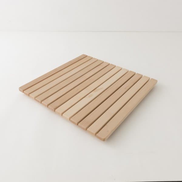 caillebotis de douche en bois Petit modèle