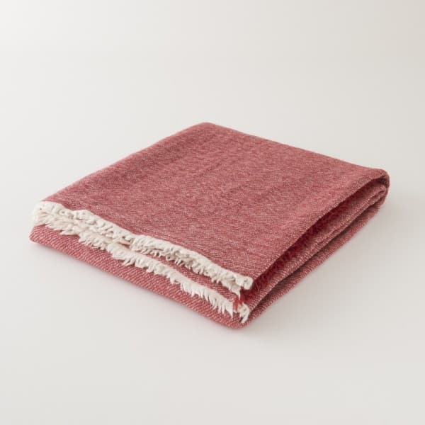 plaid laine uni Lapuan Kankurit brique