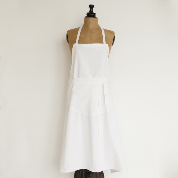 tablier d'office lin coton crémier