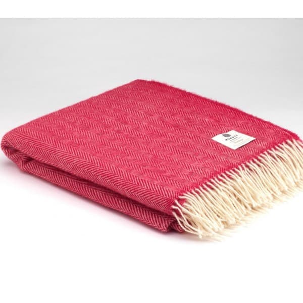 plaid laine chevrons McNutt of Donegal rouge