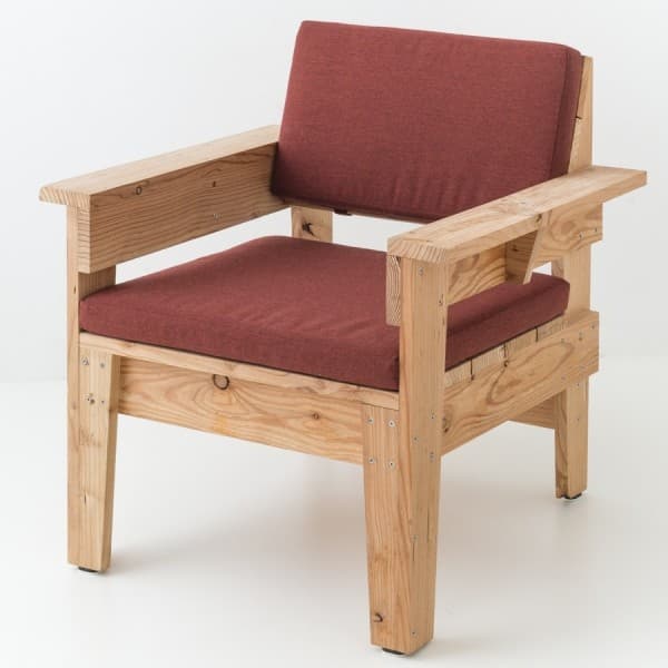 option coussin outdoor pour fauteuil mélèze brique