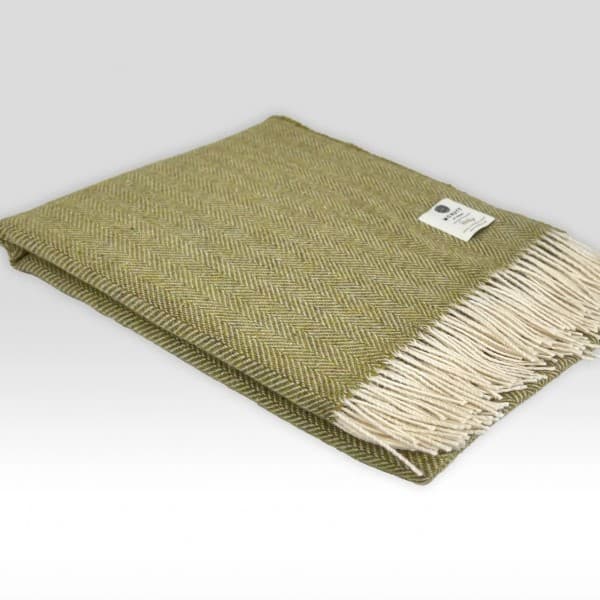 plaid laine chevrons McNutt of Donegal mousse