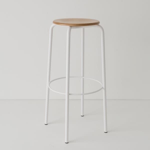 tabouret de bar 80 cm 10 coloris + bois naturel blanc