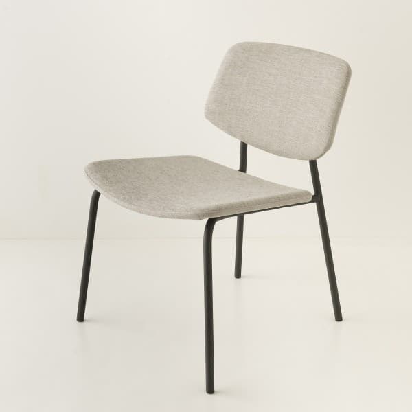 fauteuil Easy tube noir + choix tissu éléphant