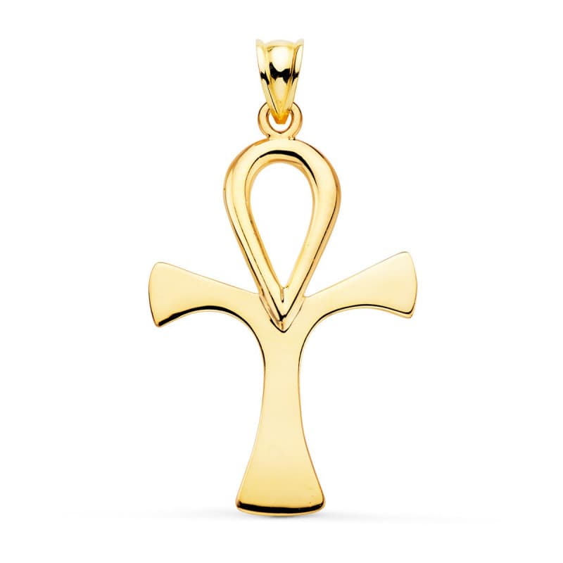 Pendentif - Médaille Or 18 Carats 750 Croix de Vie Egyptienne - Chaine Dorée Offerte