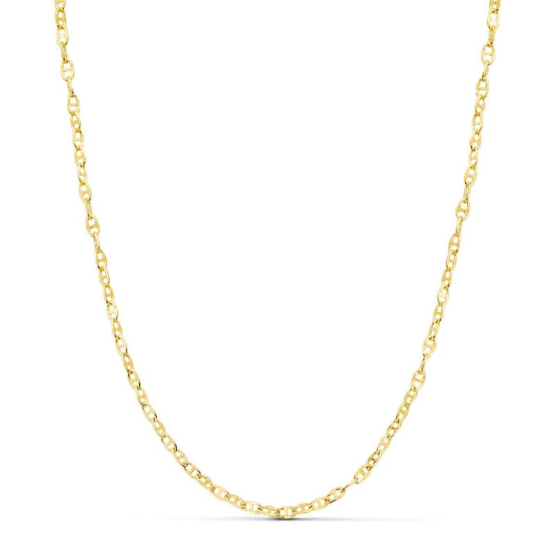 Collier Chaine Or 18 Carats 750/000 Jaune Maille Marine - 45cm