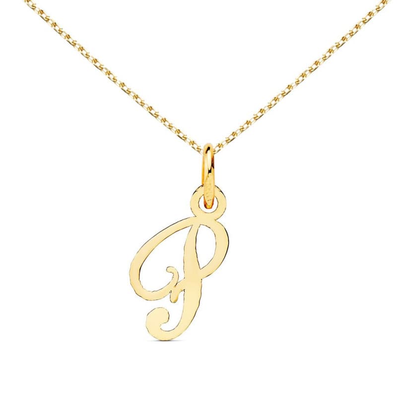 Collier - Pendentif Lettre "P" Or 750/1000 - Chaine Dorée
