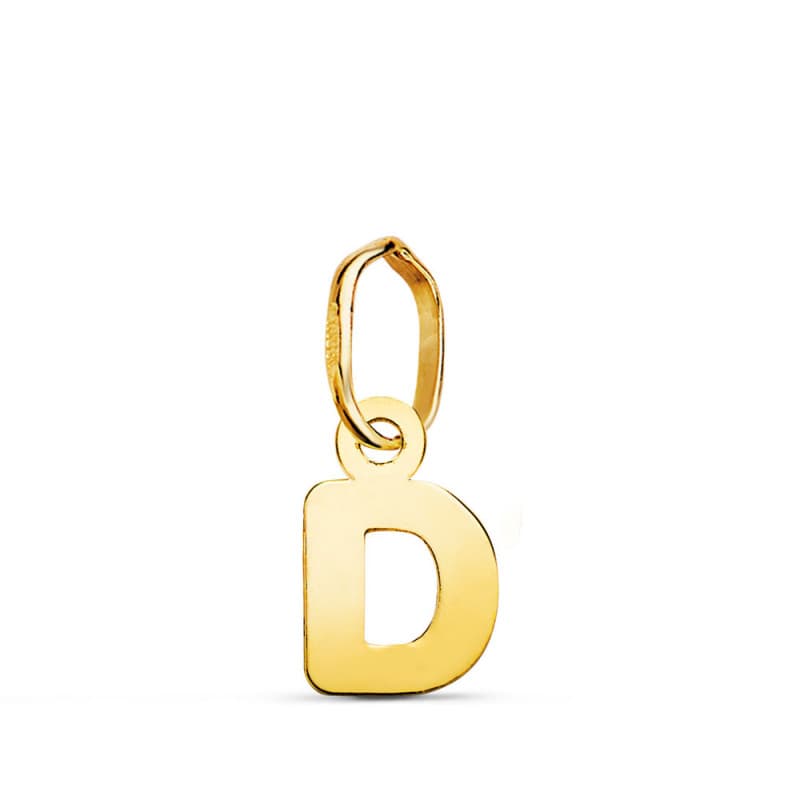 Pendentif Or 18 Carats 750 Jaune - Initiale Lettre "D" - Chaine Offerte