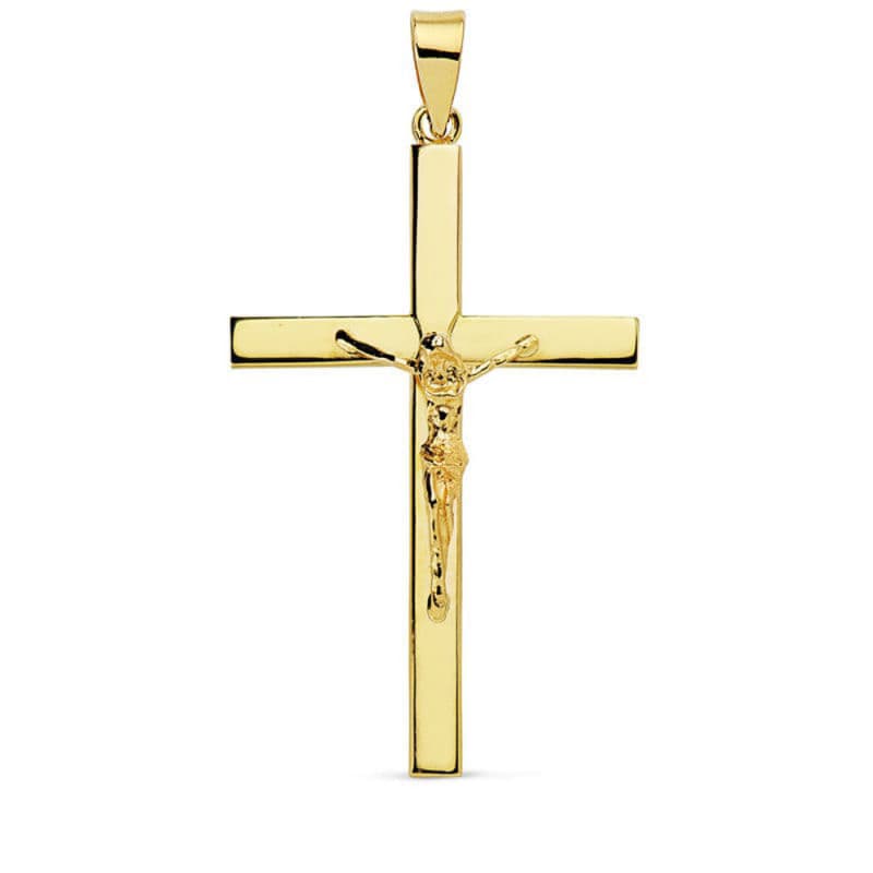 Pendentif - Médaille Christ sur la Croix Or 18 Carats 750 Jaune - Chaines Offertes