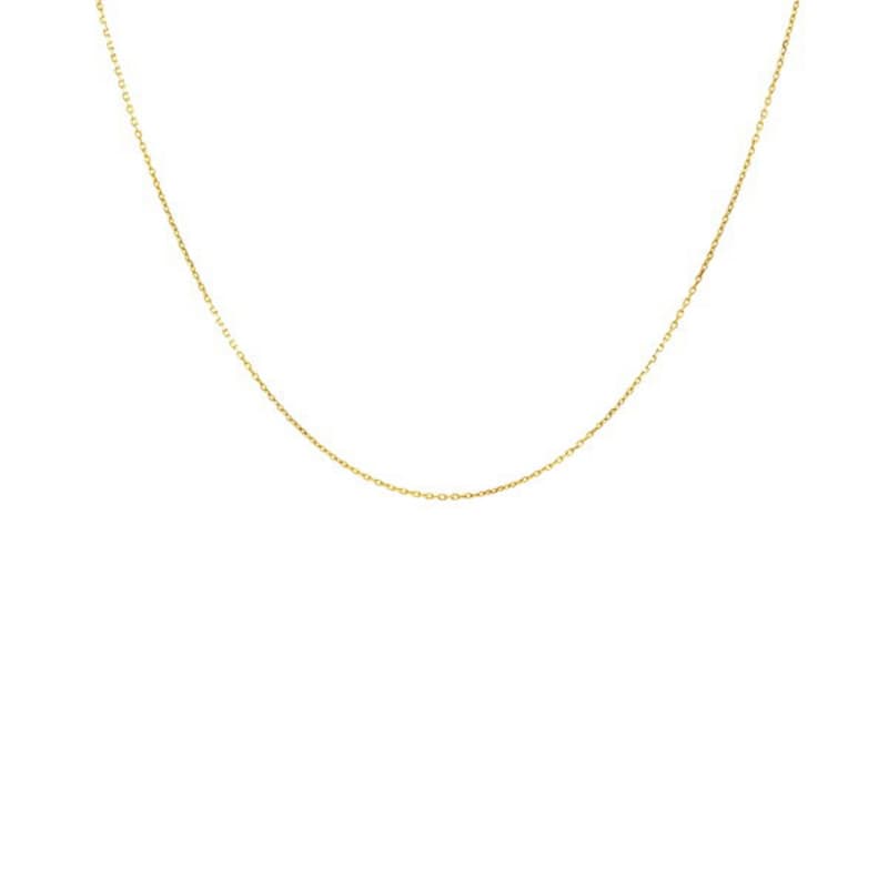 Collier Chaine Or Jaune - Maille Forçat Diamantée - 40cm