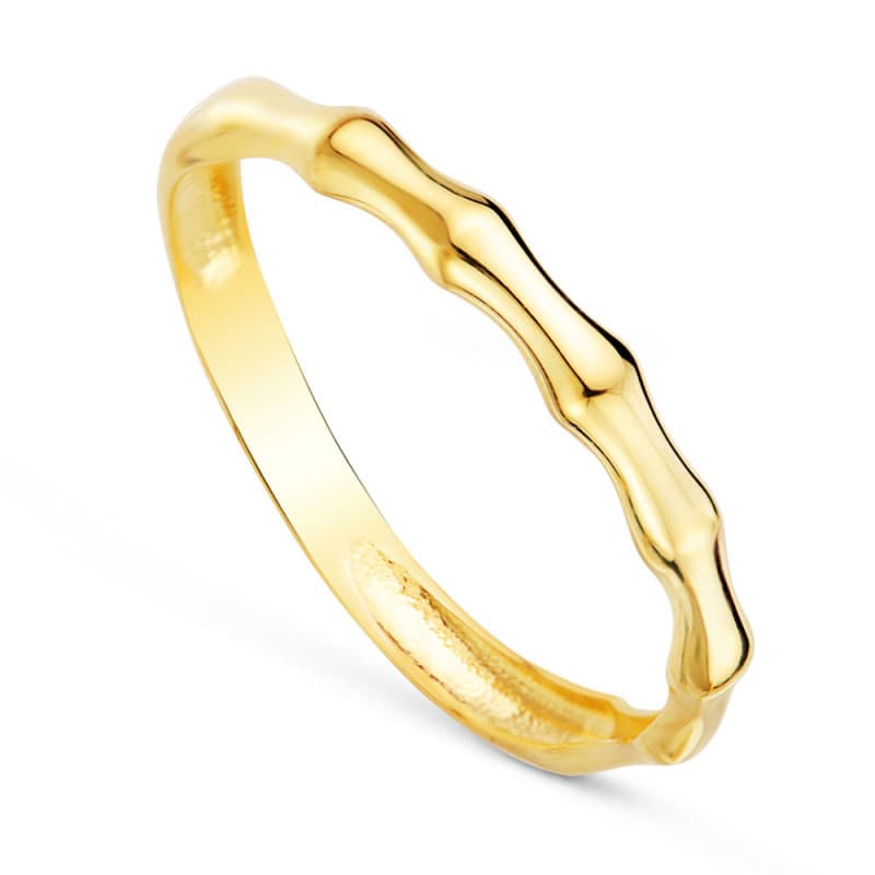 Bague Or 18 Carats 750 Jaune - Motif Bambou