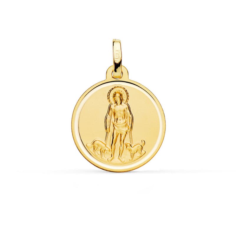 Médaille Or 18 Carats 750 Jaune Saint Lazare 18mm - Chaînes et Gravure Offertes