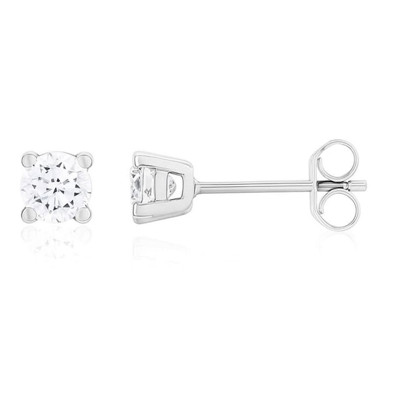 Boucles D'Oreilles Puces Or et Diamants de synthĂšse - 0.40 Carats