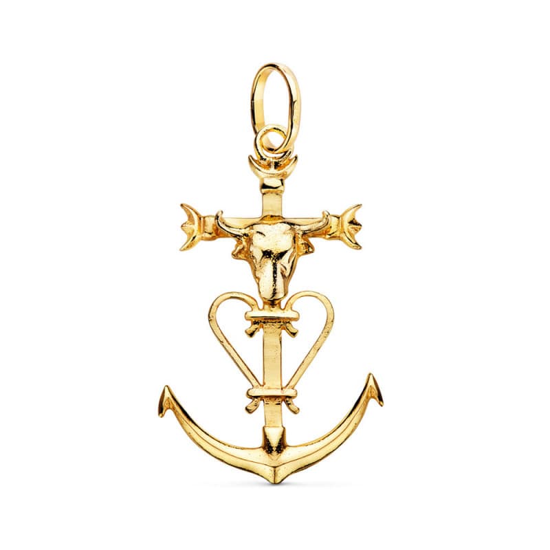 Pendentif Croix Camarguaise Or 18 Carats 750 - Chaines Offertes