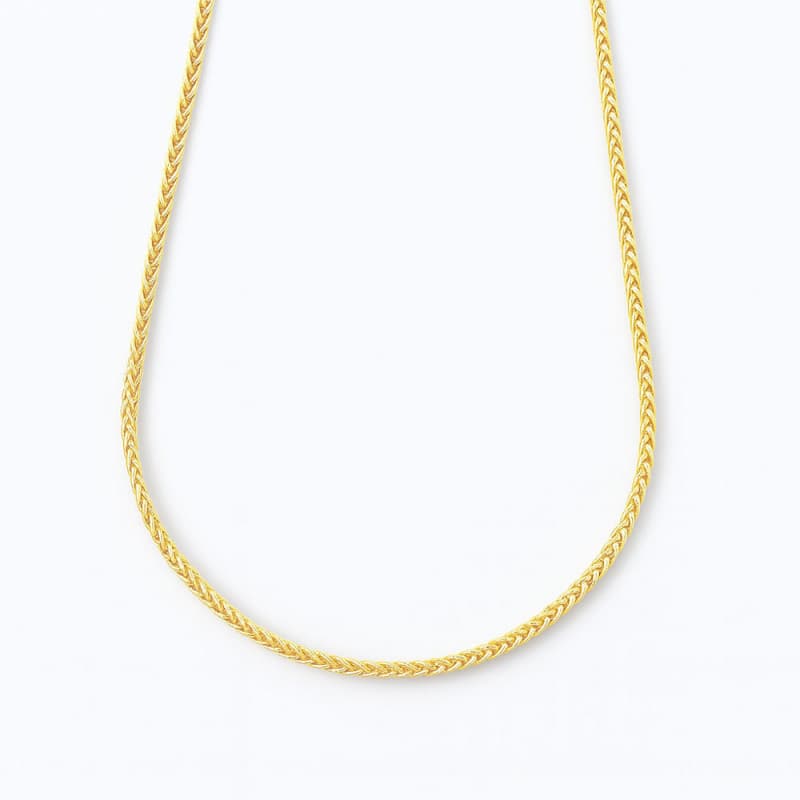 Collier Or 18 Carats 750 Jaune Maille Palmier - Femme