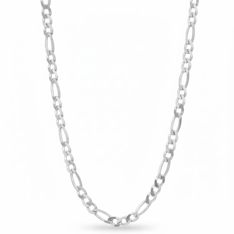 Collier / Chaîne Homme Argent 925 - Maille Figaro Alternée 1+3 - 50cm