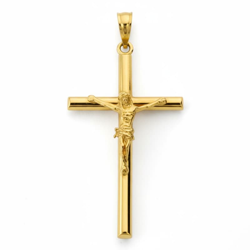 Pendentif - Médaille Christ sur la Croix Or Jaune - Chaine Offerte