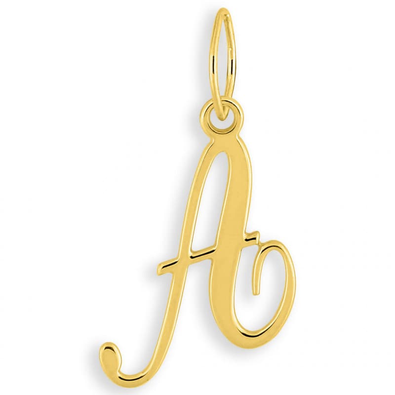 Pendentif Or Jaune - Initiale Lettre "A" - Chaine Offerte