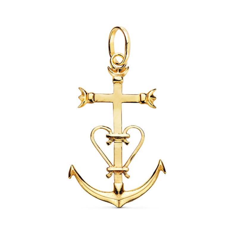 Pendentif Or Jaune Croix Camarguaise - Chaines Offertes