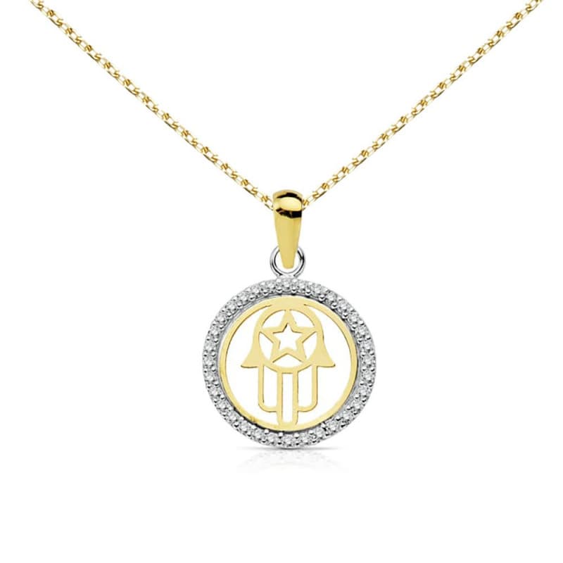 Pendentif Or Jaune Main de Fatma - Chaine Offerte