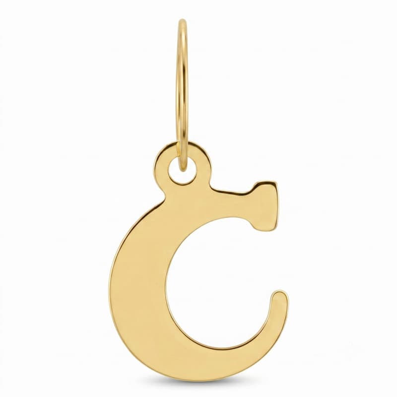Pendentif Or Jaune - Initiale Lettre "C" - Chaine Offerte