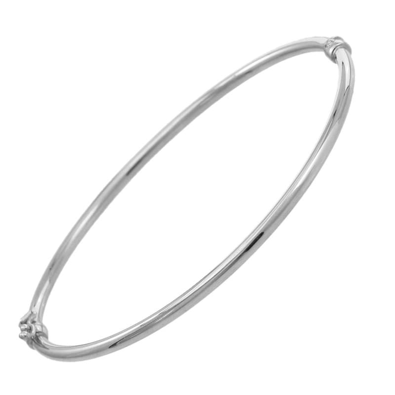 Bracelet Jonc Or Blanc - Femme