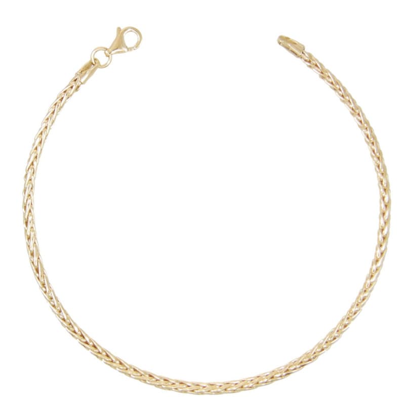 Bracelet Or 18 Carats 750/00 Maille Palmier Jaune - Femme