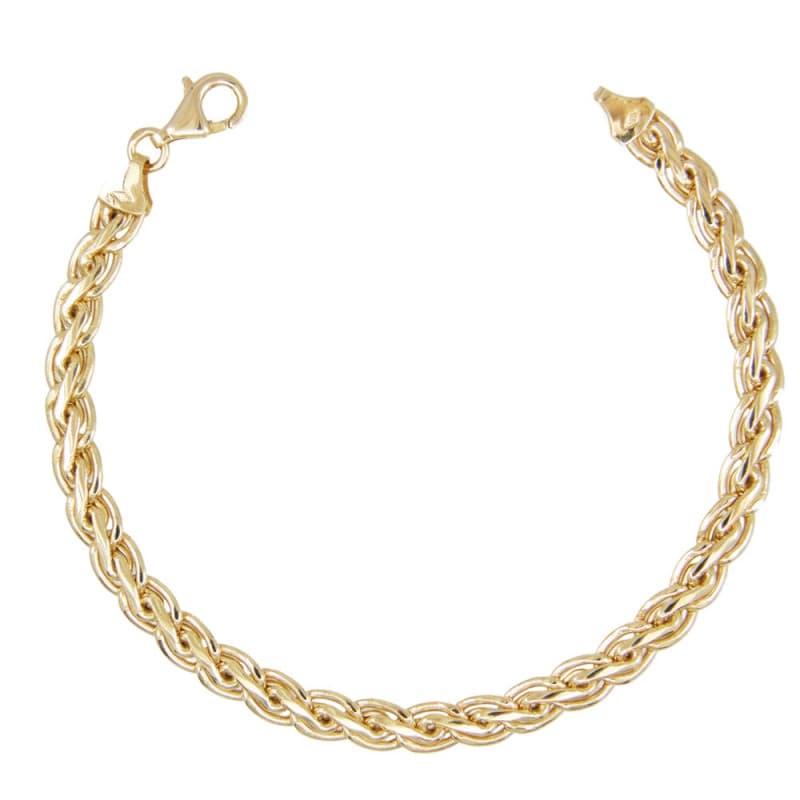Bracelet Or 18 Carats 750/00 Maille Palmier Jaune - Femme