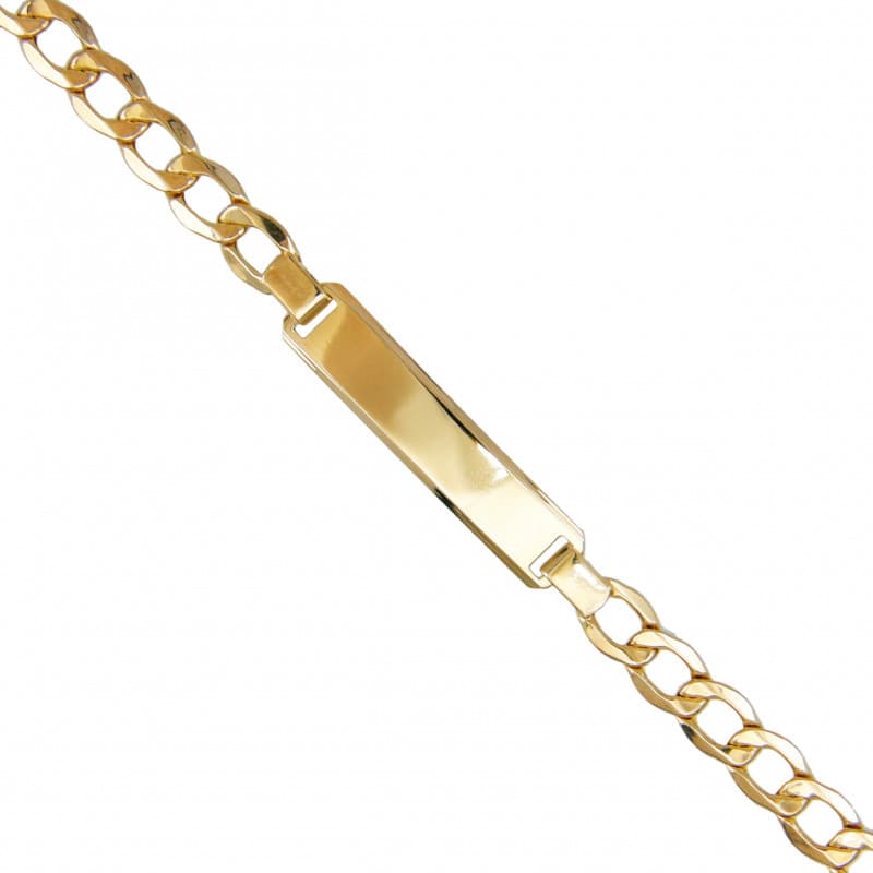Gourmette Or Jaune Maille Gourmette - Gravure Offerte