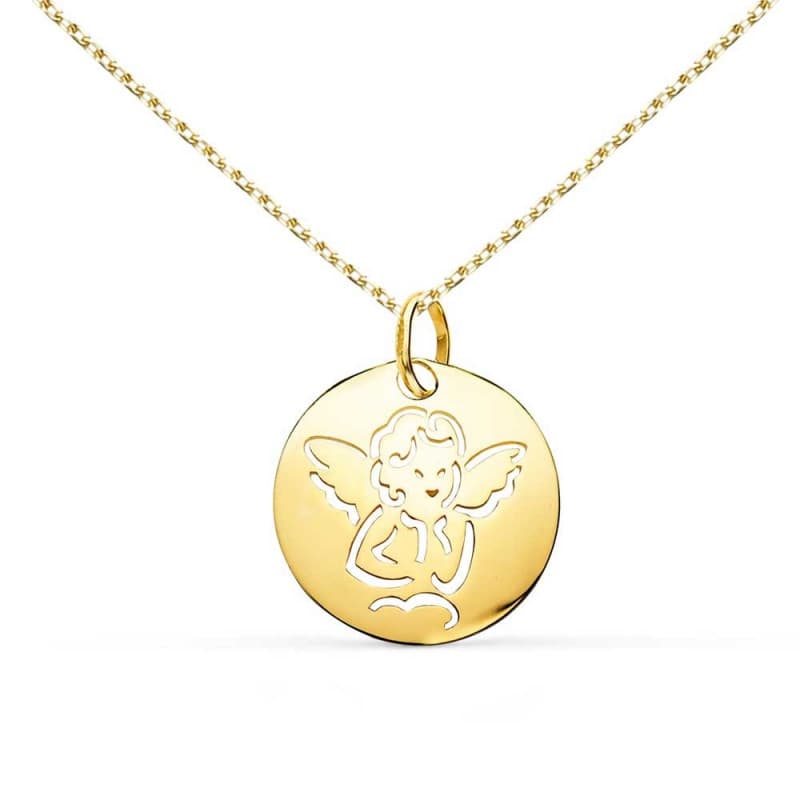 Collier - Médaille Ange Or Jaune - Chaßne Dorée