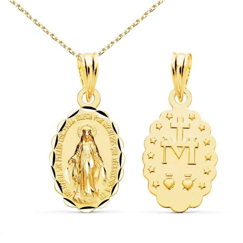 Collier - Médaille Vierge Miraculeuse Or Jaune - Chaßne Dorée