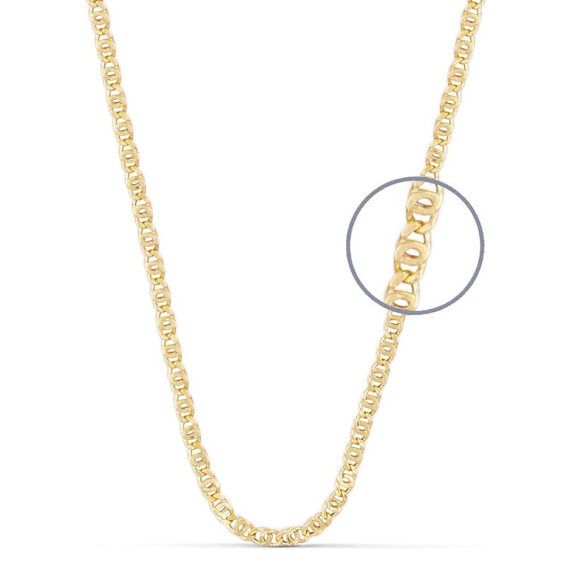 Collier / Chaîne Or Jaune Maille Oeil de Tigre - Homme - 50cm