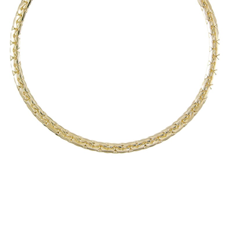 Collier Femme Maille Haricot - Or Jaune