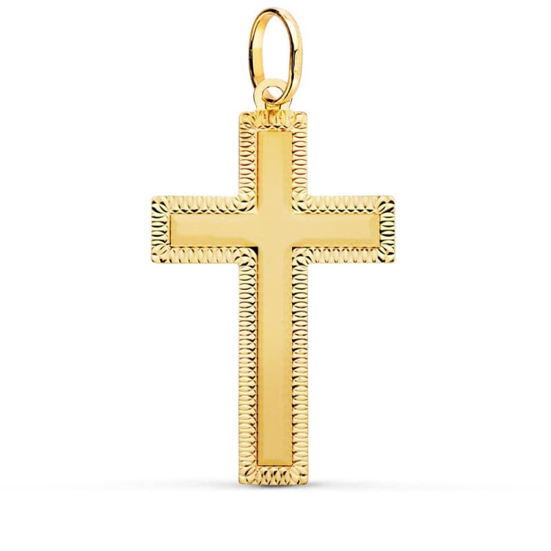 Pendentif - Médaille Croix Or 18 Carats 750 Jaune - Chaine Offerte