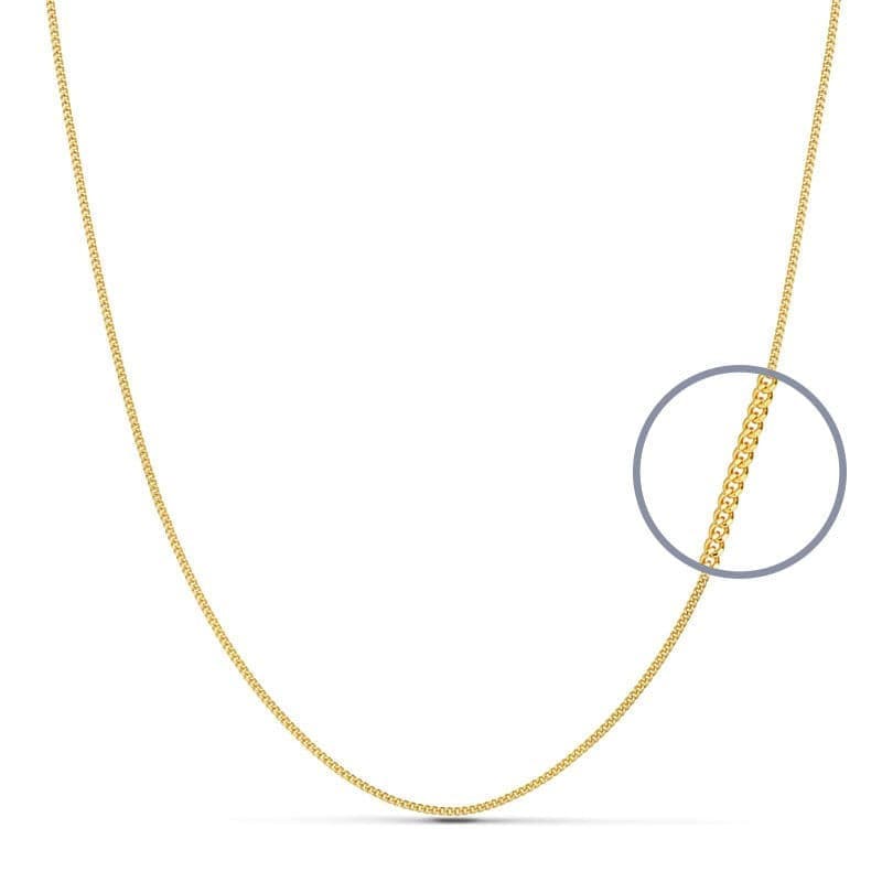 Collier Chaine Or 18 Carats 750 Jaune Maille Gourmette