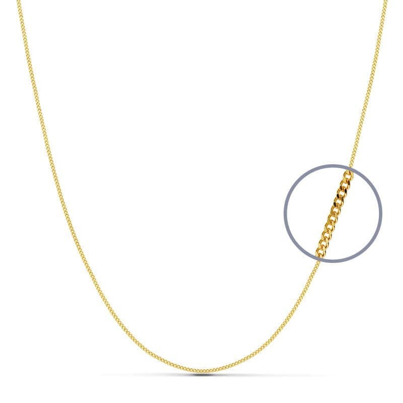 Collier Chaine Or 18 Carats 750 Jaune Maille Gourmette